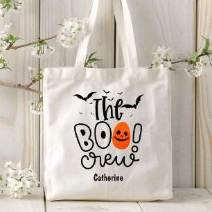 The Boo Crew Personalized Name   Halloween Tote Bag