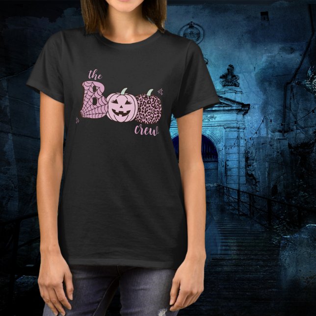 The Boo Crew Pink Pumpkin Animal Print T-Shirt (Creator Uploaded)