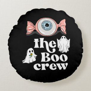 The Boo Crew   Spooktacular Halloween Squad Round Cushion