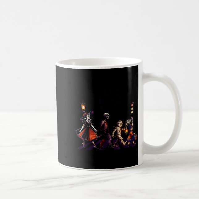 The Boo-tles Halloween Witch Rock Mummy Walking St Coffee Mug (Right)