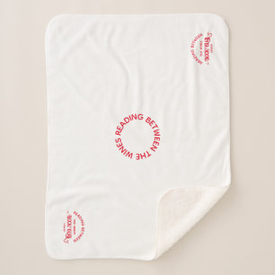 The Book Club Crest Read Discuss Repeat Sherpa Blanket