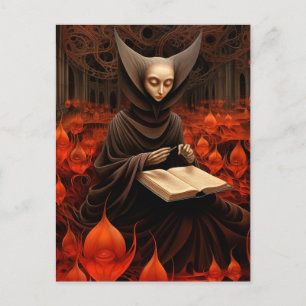 The Book Healer - Surrealistic Art Postcard