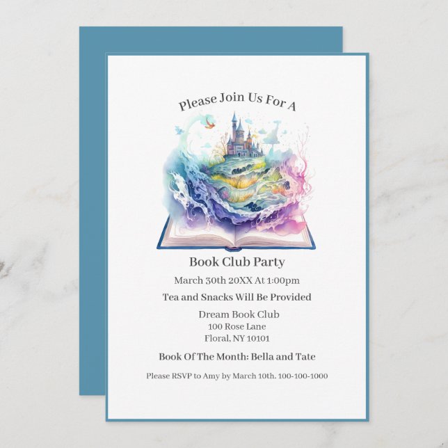 The book is always better, Book Club Invitation (Front/Back)