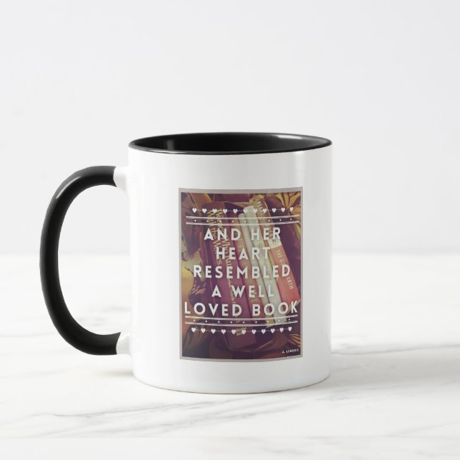 The Book Lover 11 oz Combo Ceramic Mug (Left)