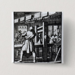 The Book Printer 15 Cm Square Badge