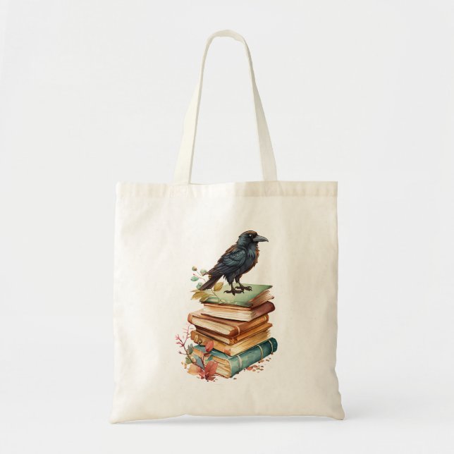 The Book Raven Tote (Front)