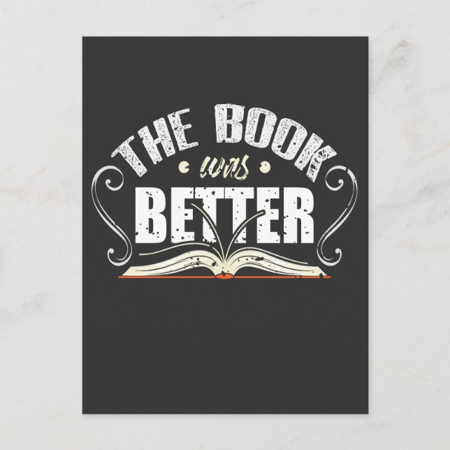 The Book Was Better - Funny Librarian Postcard (Front)