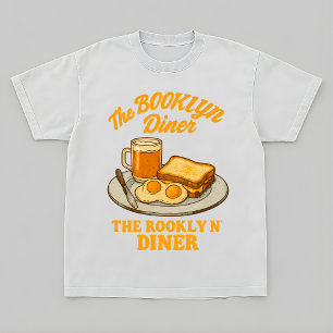 The Booklyn Diner Retro Breakfast Bootleg T-Shirt
