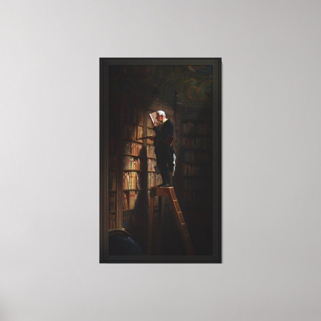 The Bookworm by Carl Spitzweg Canvas Print (Front)