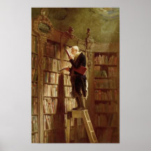 The Bookworm by Carl Spitzweg Vintage Art