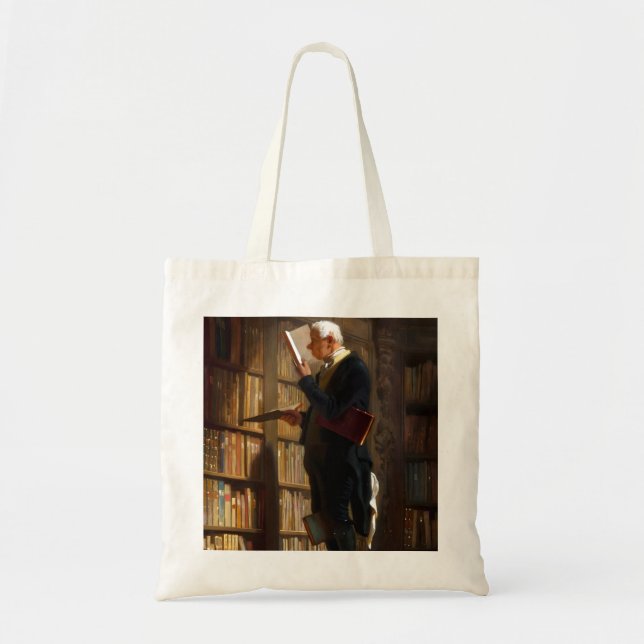 The Bookworm Carl Spitzweg Art Tote Bag (Front)