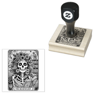 The Bookworm Rubber Stamp