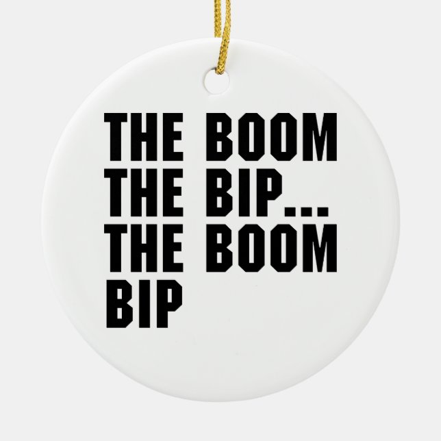 The Boom Bip Ceramic Tree Decoration (Front)
