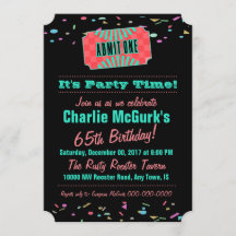 The Boomers Club Birthday Party Invitation