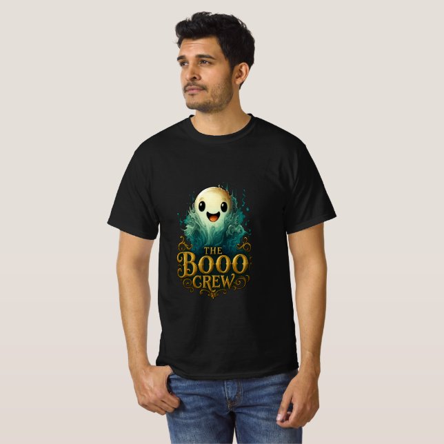 The Booo Crew Cute Ghost Design T-Shirt (Front Full)