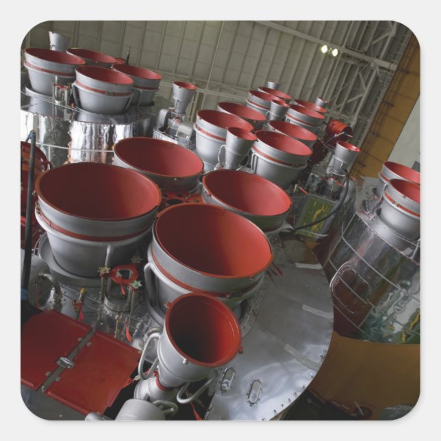 The boosters of the Soyuz TMA-14 spacecraft 2 Square Sticker (Front)