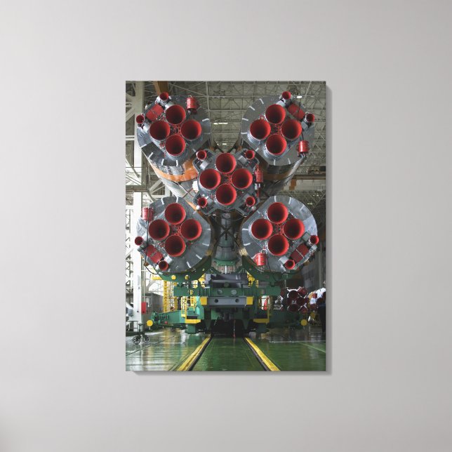 The boosters of the Soyuz TMA-14 spacecraft Canvas Print (Front)
