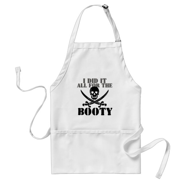 The Booty Pirate humour Standard Apron (Front)