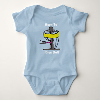 The Born to Disc Golf baby onsie Baby Bodysuit