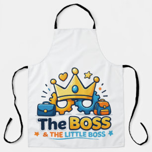 The Boss and The Little Boss Matching Set Apron
