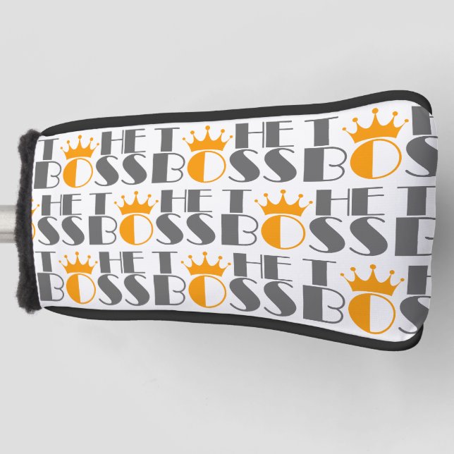 The Boss crown Cufflinks Golf Head Cover (Front)