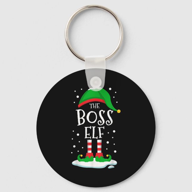 The Boss Elf Christmas Family Matching Xmas Group  Key Ring (Front)