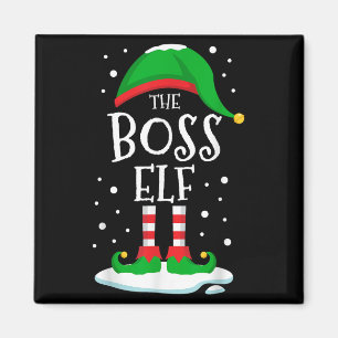 The Boss Elf Christmas Family Matching Xmas Group  Magnet