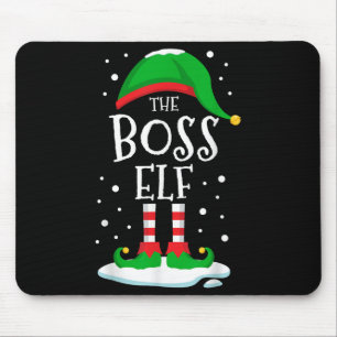 The Boss Elf Christmas Family Matching Xmas Group  Mouse Pad