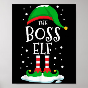 The Boss Elf Christmas Family Matching Xmas Group Poster