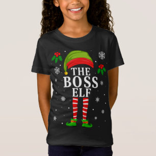The Boss Elf Family Matching Christmas Pajama T-Shirt