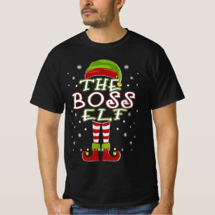 The Boss Elf Family Matching Group 2021 Christmas T-Shirt