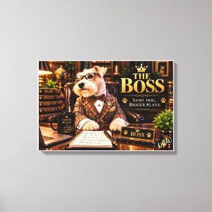 The Boss Schnauzer Office Wall Art – Funny Boss Gi