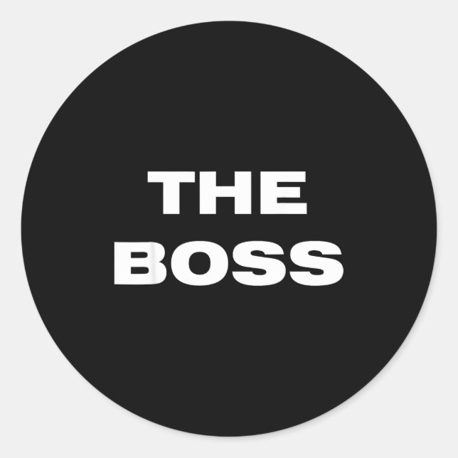 The Boss - The Real Boss Couple  Classic Round Sticker (Front)