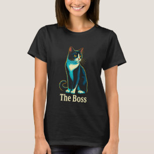 The Boss Tuxedo Cat Lover Kitten Tuxedo Cat Owner T-Shirt