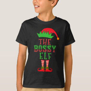 The Bossy Elf Christmas Family Matching Pajama T-S T-Shirt