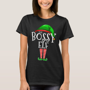 The Bossy Elf Matching Family Christmas T-Shirt
