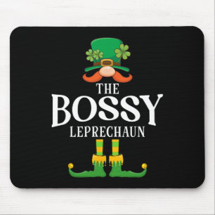 The Bossy Leprechaun St Patricks Day Matching  Mouse Pad