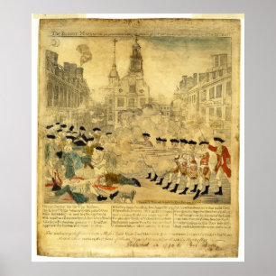 The Boston Massacre by Paul Revere Poster
