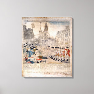 The Boston Massacre Paul Revere King Street Canvas Print