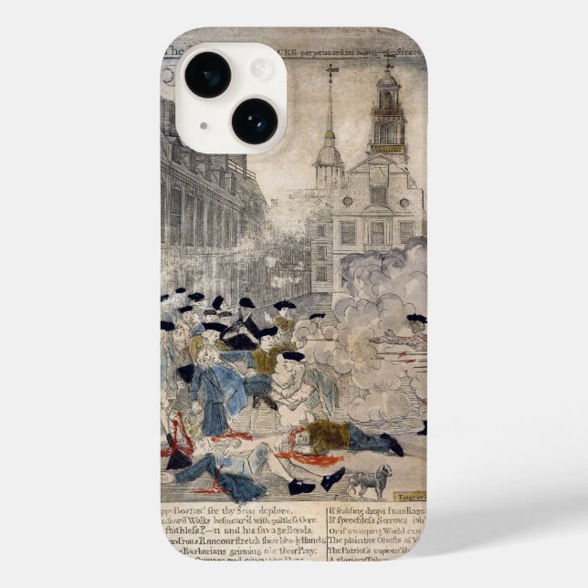 The Boston Massacre Paul Revere King Street Case-Mate iPhone Case (Back)