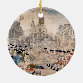 The Boston Massacre Paul Revere King Street  Ceramic Tree Decoration