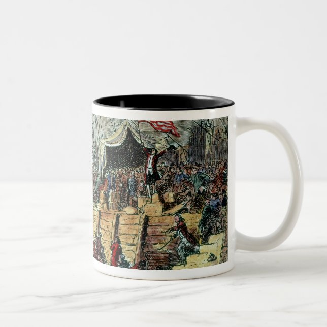 The Boston Tea Party, 16th December 1773 Two-Tone Coffee Mug (Right)