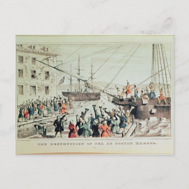 The Boston Tea Party, 1846 Postcard (Front)