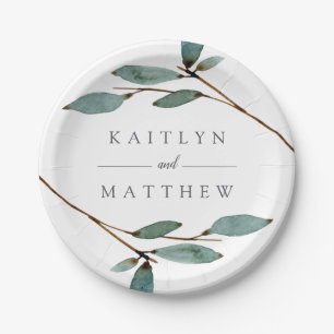 The Botanical Bliss Wedding Collection Paper Plate