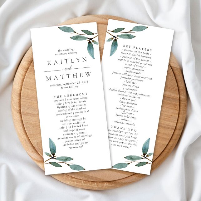 The Botanical Bliss Wedding Collection Programme (Creator Uploaded)