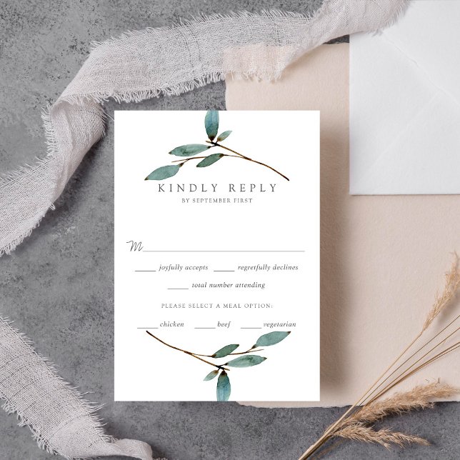 The Botanical Bliss Wedding Collection RSVP Card (Creator Uploaded)