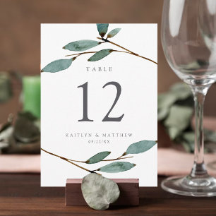 The Botanical Bliss Wedding Collection Table Number