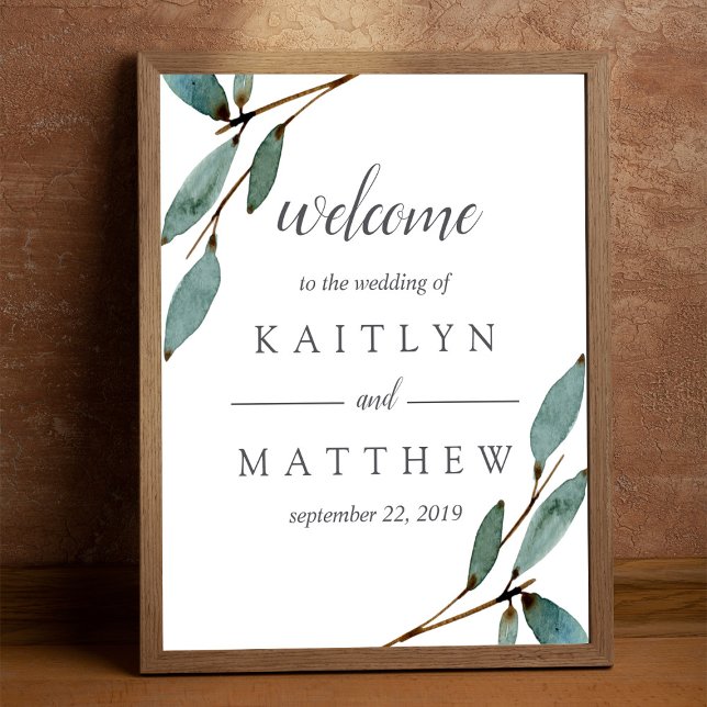 The Botanical Bliss Wedding Collection Welcome Poster (Creator Uploaded)