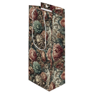The Botanist’s Curse – Gothic Victorian Floral  Wine Gift Bag