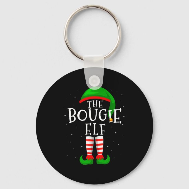 The Bougie Elf Funny Matching Family Group Christm Key Ring (Front)